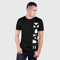 Футболка спортивная мужская Black minimalistik, цвет: 3D-принт — фото 2