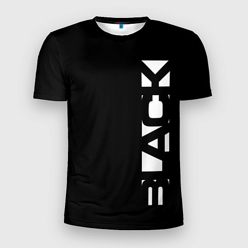 Мужская спорт-футболка Black minimalistik / 3D-принт – фото 1