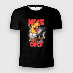 Мужская спорт-футболка Chicken gun nice cock