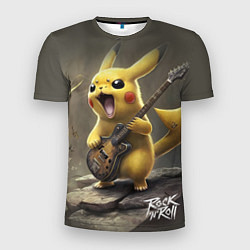Мужская спорт-футболка Pikachu rock