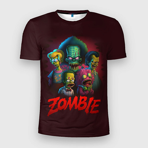 Мужская спорт-футболка Симпсоны зомби / 3D-принт – фото 1