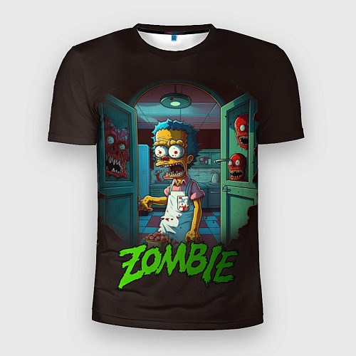 Мужская спорт-футболка Гомер зомби / 3D-принт – фото 1