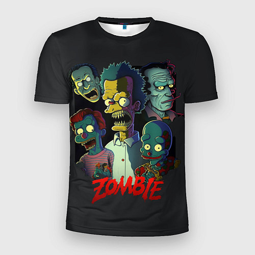 Мужская спорт-футболка Simpsons zombie / 3D-принт – фото 1