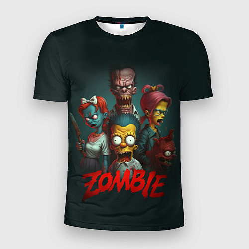 Мужская спорт-футболка Zombie simpsons / 3D-принт – фото 1