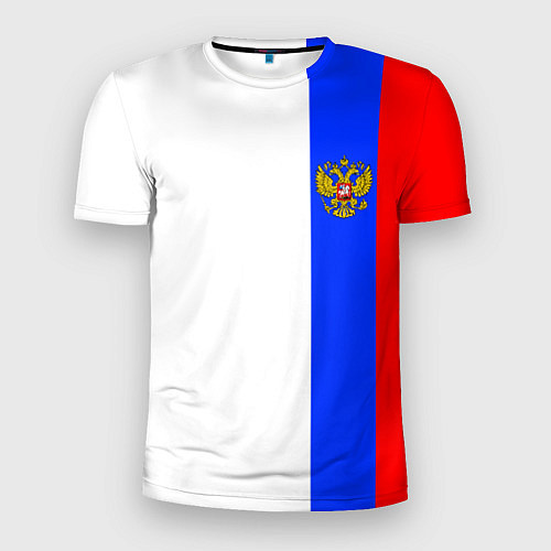 Мужская спорт-футболка Цвета России - герб / 3D-принт – фото 1