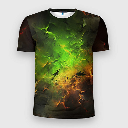 Мужская спорт-футболка Зеленый туман / 3D-принт – фото 1