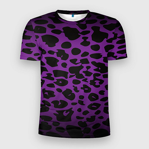 Мужская спорт-футболка Фиолетовый леопард / 3D-принт – фото 1