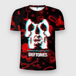 Мужская спорт-футболка Deftones rock glitch
