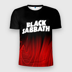 Мужская спорт-футболка Black Sabbath red plasma