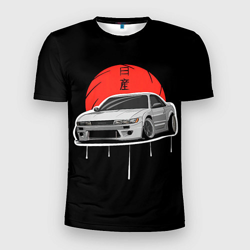 Мужская спорт-футболка Nissan Silvia S14 - Japan style / 3D-принт – фото 1