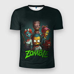 Мужская спорт-футболка Симпсоны зомби