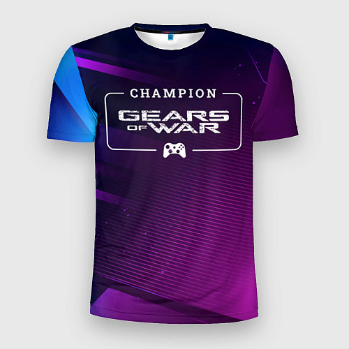 Мужская спорт-футболка Gears of War gaming champion: рамка с лого и джойс / 3D-принт – фото 1