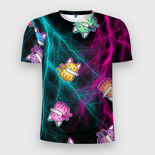Мужская спорт-футболка Котики и стихия / 3D-принт – фото 1