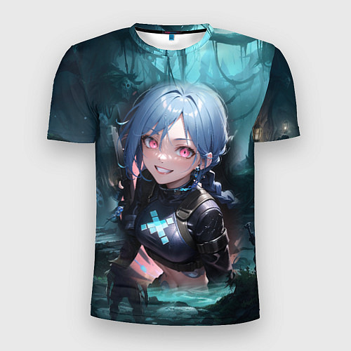 Мужская спорт-футболка Arcane league of legends милая jinx / 3D-принт – фото 1