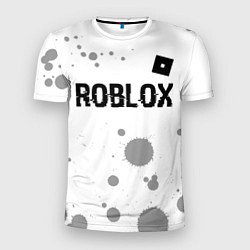 Мужская спорт-футболка Roblox glitch на светлом фоне: символ сверху