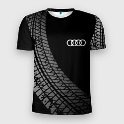 Футболка спортивная мужская Audi tire tracks, цвет: 3D-принт