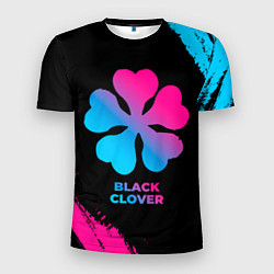 Мужская спорт-футболка Black Clover - neon gradient