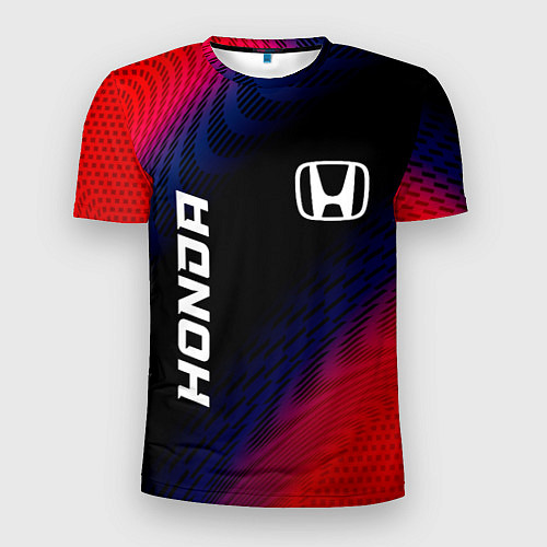 Мужская спорт-футболка Honda красный карбон / 3D-принт – фото 1