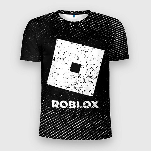 Мужская спорт-футболка Roblox с потертостями на темном фоне / 3D-принт – фото 1