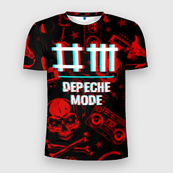 Мужская спорт-футболка Depeche Mode rock glitch
