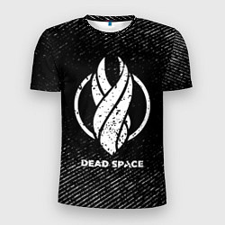 Мужская спорт-футболка Dead Space с потертостями на темном фоне