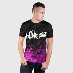 Футболка спортивная мужская Blink 182 rock legends: символ сверху, цвет: 3D-принт — фото 2