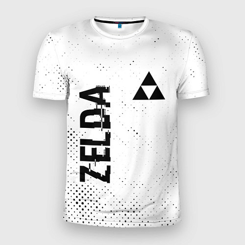 Мужская спорт-футболка Zelda glitch на светлом фоне: надпись, символ / 3D-принт – фото 1