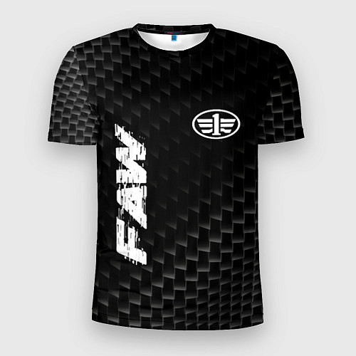 Мужская спорт-футболка FAW карбоновый фон / 3D-принт – фото 1