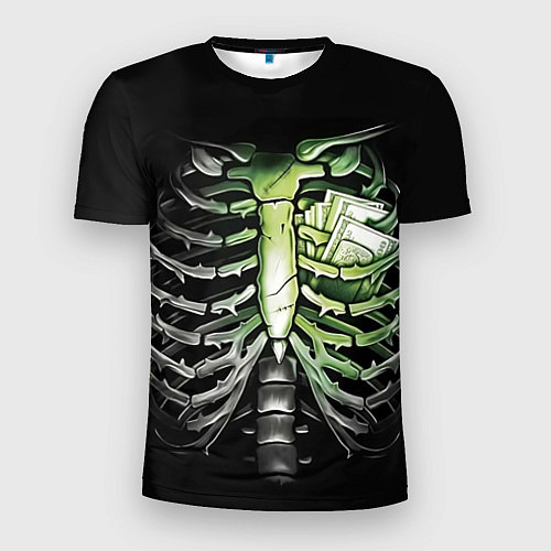 Мужская спорт-футболка Кошелек под сердцем / 3D-принт – фото 1