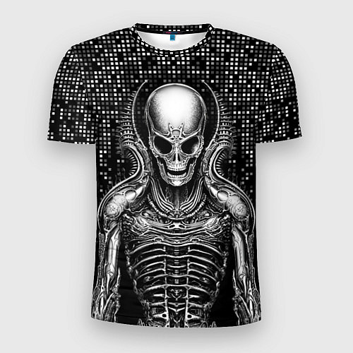 Мужская спорт-футболка Скелет пришельца / 3D-принт – фото 1