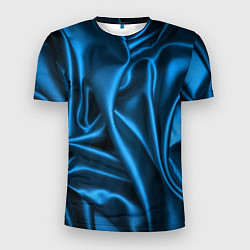 Мужская спорт-футболка Синий шёлк