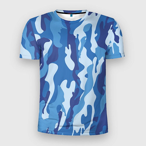 Мужская спорт-футболка Blue military / 3D-принт – фото 1