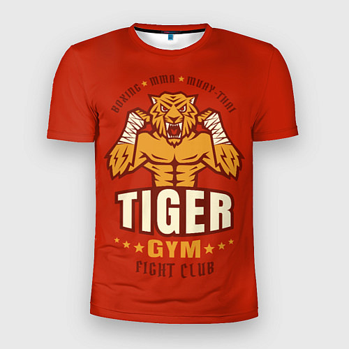 Мужская спорт-футболка Tiger - боец / 3D-принт – фото 1