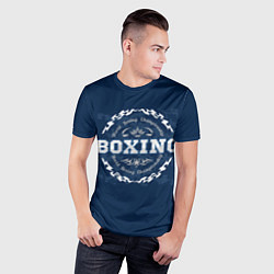 Футболка спортивная мужская Boxing - надпись, цвет: 3D-принт — фото 2