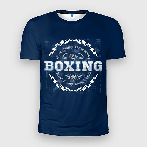 Мужская спорт-футболка Boxing - надпись / 3D-принт – фото 1