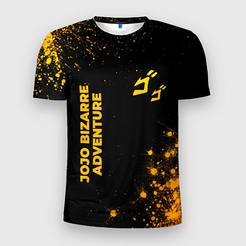 Мужская спорт-футболка JoJo Bizarre Adventure - gold gradient: надпись, с / 3D-принт – фото 1