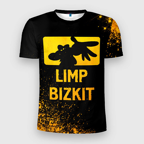 Мужская спорт-футболка Limp Bizkit - gold gradient / 3D-принт – фото 1