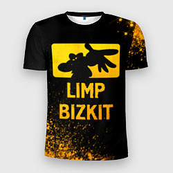 Мужская спорт-футболка Limp Bizkit - gold gradient