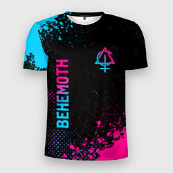 Мужская спорт-футболка Behemoth - neon gradient: надпись, символ