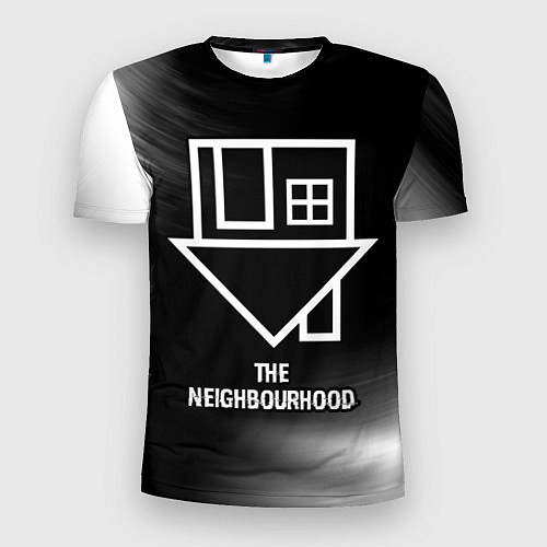 Мужская спорт-футболка The Neighbourhood glitch на темном фоне / 3D-принт – фото 1