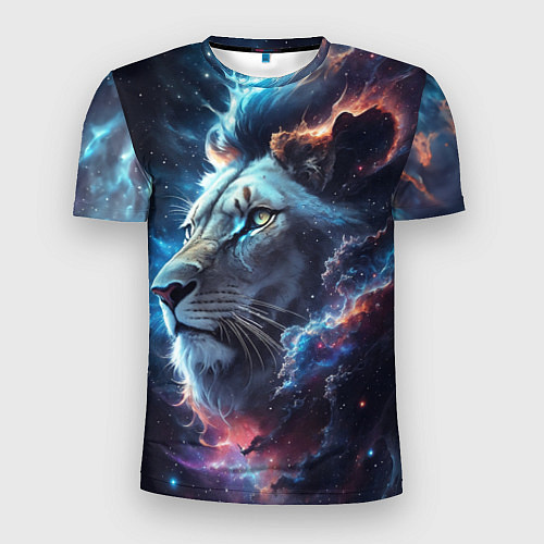 Мужская спорт-футболка Galactic lion / 3D-принт – фото 1