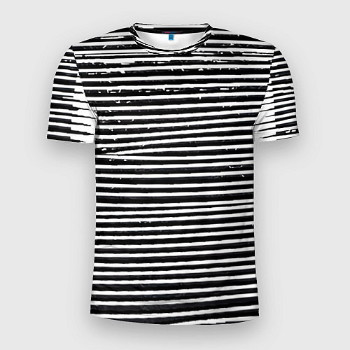 Мужская спорт-футболка Квадрат за полосами / 3D-принт – фото 1