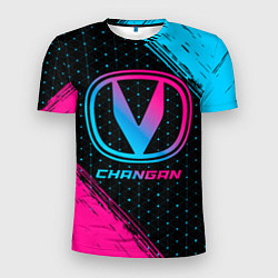 Мужская спорт-футболка Changan - neon gradient