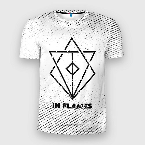 Мужская спорт-футболка In Flames с потертостями на светлом фоне / 3D-принт – фото 1