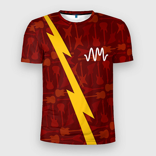 Мужская спорт-футболка Arctic Monkeys гитары и молния / 3D-принт – фото 1