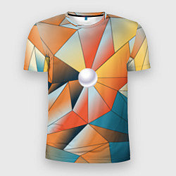 Футболка спортивная мужская Жемчужина - градиент из полигональных треугольнико, цвет: 3D-принт