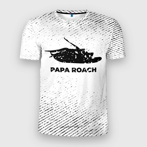 Мужская спорт-футболка Papa Roach с потертостями на светлом фоне / 3D-принт – фото 1