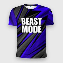 Мужская спорт-футболка Beast mode - синяя униформа