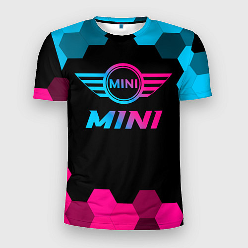 Мужская спорт-футболка Mini - neon gradient / 3D-принт – фото 1