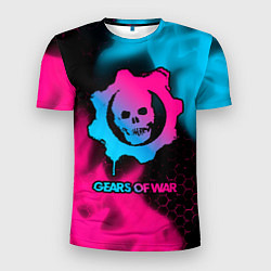 Мужская спорт-футболка Gears of War - neon gradient